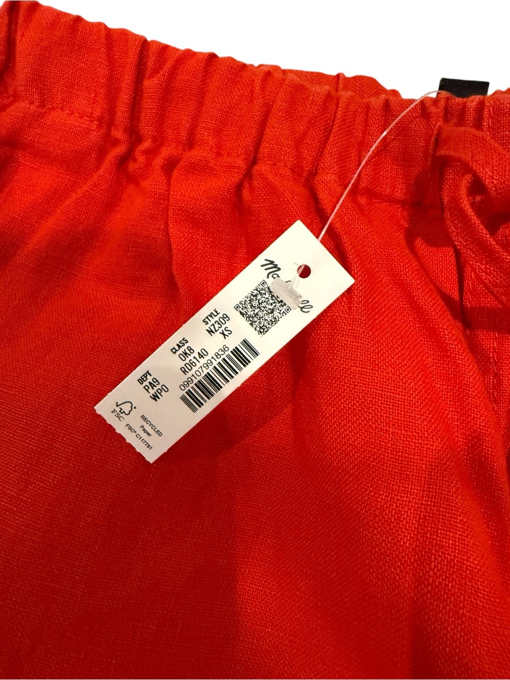 Madewell Pull On Pants (100% Linen) in Wild Poppy - Picture 6 of 13